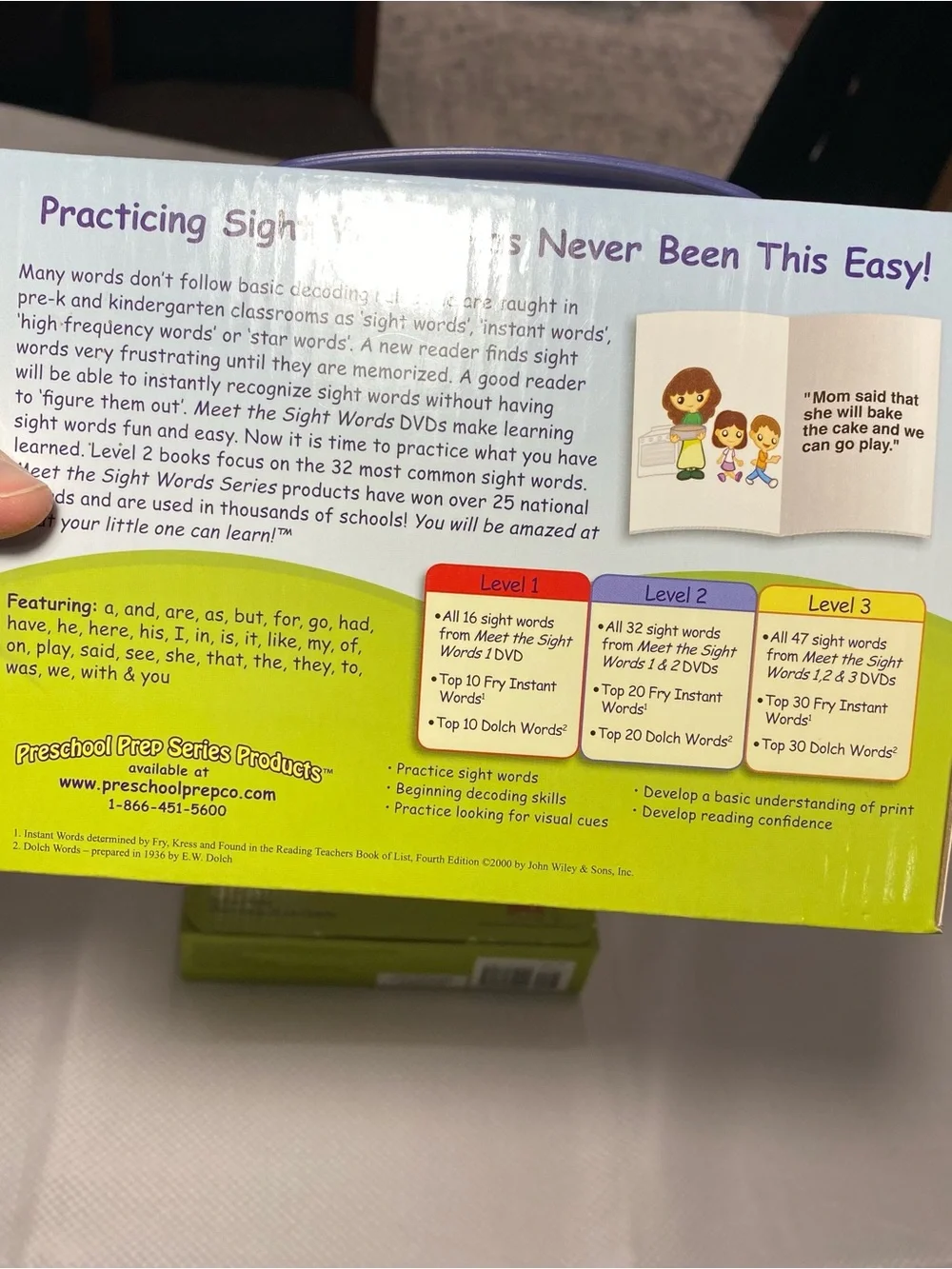 Preschool Prep Meet the Sight Words Level 1-3 Boxed Set - Green
